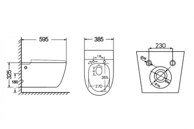 Унитаз ABBER Bequem подвесной белый с импульсным смывом (AC1107P)