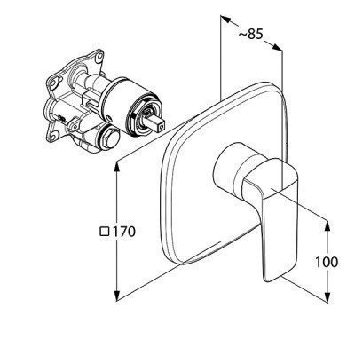 Смеситель для душа  Kludi  -  AMEO (416550575)