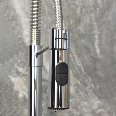 Смеситель для кухни PAINI Cox гибкий излив, хром (CR) (78CR557PEKM)