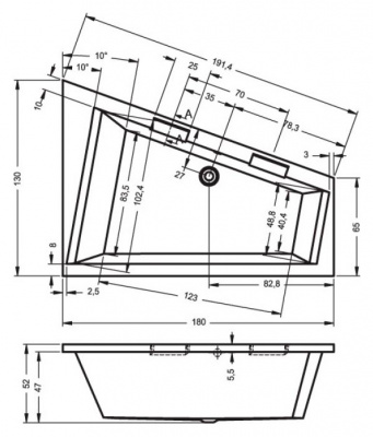 Ванна акриловая RIHO DOPPIO L (BA9100500000000)