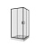 Душ. ограждение NG-6809-08 BLACK (100*100*195) квадрат, двери раздвижные, 1 место (68090811BLACK)