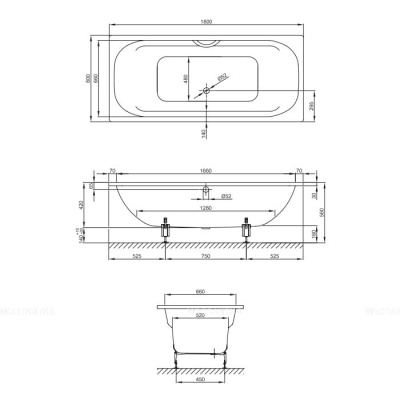 Стальная ванна Bette Form 170х70 см в комплекте с Antinoise (шумоизоляция) (2945-000AD) Стальная ванна Bette Form 170х70 см в комплекте с Antinoise (шумоизоляция) (2945-000AD)