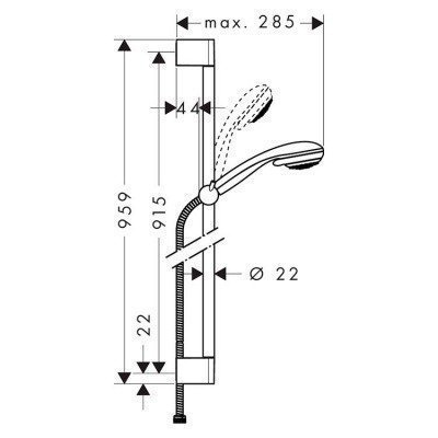 Душевой гарнитур Hansgrohe - Crometta 85 (27766000)