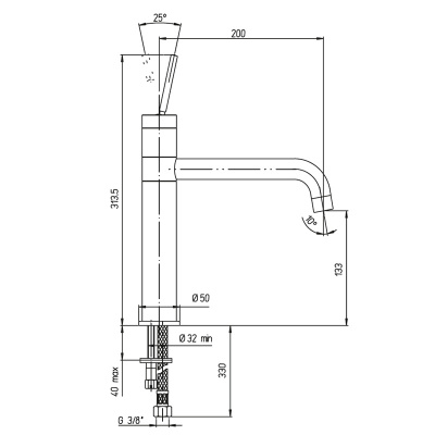 Смеситель для кухни Paini Cox (78CR579JOKM)