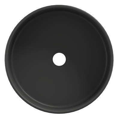 Aqueduto ESPIRAL Раковина накладная круглая D400, черный матовый (ESP0140)