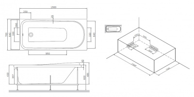 Ванна акриловая A0 150х70 см, AM.PM Like (W80A-150-070W-A)