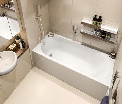 Ванна Bas "Афина 180х80" белый глянец (ВА00027)