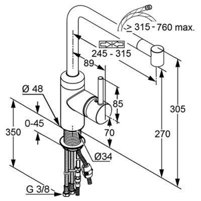 Смеситель для кухни Kludi - L-Ine (428210577)