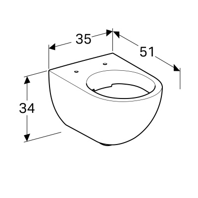 Унитаз безободковый Geberit Acanto (500.600.01.2)