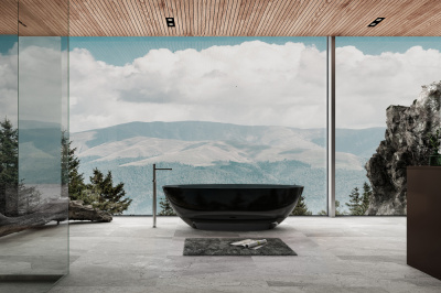 Прозрачная ванна ABBER Kristall (AT9702Onyx)