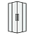Душ.ограждение 300.K33.02.8080.42.00 Cosmo (80*80*195) квадрат,раздвижн,графит сатин,стекло прозрачное (300.K33.02.8080.42.00)