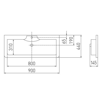 Раковина Акватон - Сиена М 90 (1A70623KSN010)