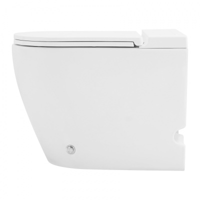 Унитаз ABBER Bequem приставной белый с импульсным смывом (AC1115P)