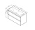 AM.PM X-Joy, База под раковину, подвесная, 100 см, 2 ящика, белый глянец (M85AFHX1002WG)