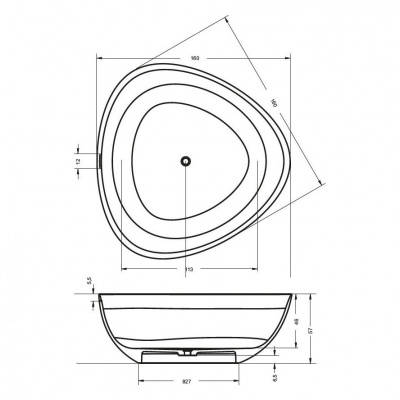 Ванна RIHO OVIDEO 160х160 (BS5000500000000)