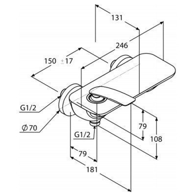 Смеситель для душа Kludi - Balance (527109175)