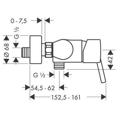 Смеситель для душа Hansgrohe - Talis S (32620000) Смеситель для душа Hansgrohe - Talis S (32620000)