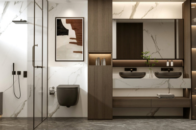 Унитаз ABBER Bequem подвесной черный матовый, безободковый (AC1104MB)