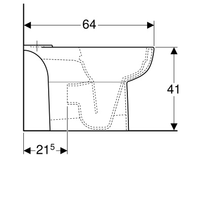 Чаша напольного унитаза безободковая Geberit Smyle (500.212.01.1)