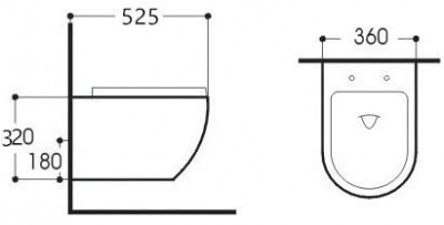 Унитаз подвесной Aquatek Европа безободковый, тонкое сиденье, с механизмом плавного закрывания (AQ1901-00)