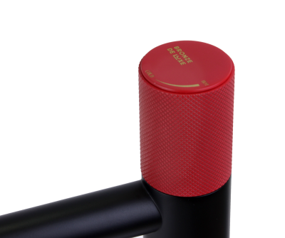 Смеситель высокий AVANTGARDE черный/ красный (2030RH)