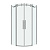 Душ.ограждение 301.K33.04.1010.10.00 Classic (100*100*195) полукруг,раздвижн,хром,стекло прозрачное (301.K33.04.1010.10.00)