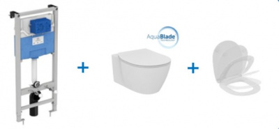 Комплект система инсталляции + унитаз Ideal Standard CONNECT AquaBlade (E211601)