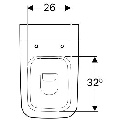 Унитаз напольный приставной безободковый Geberit iCon Square (211910000)