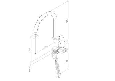 AM.PM Like смеситель для кухни, элегантный черный, шт (F8007122) AM.PM Like смеситель для кухни, элегантный черный, шт (F8007122)