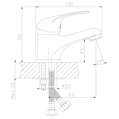 Смеситель Rossinka для раковины (A35-11)