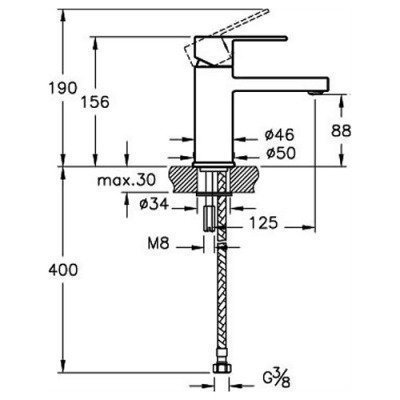 Смеситель для раковины Vitra - Flo S (A41936EXP)