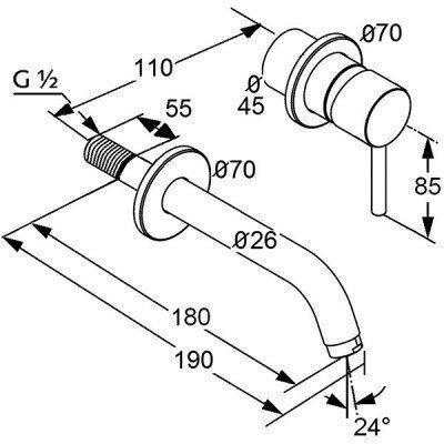 Смеситель для раковины  Kludi  -  BOZZ  (382440576)