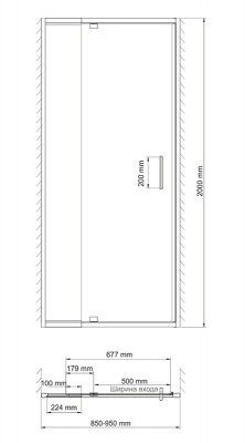 Berkel 48P04 Душевая дверь WasserKRAFT (48P04)