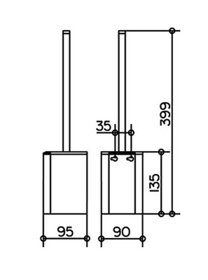 Ершик Keuco Plan настенный (14972010100)