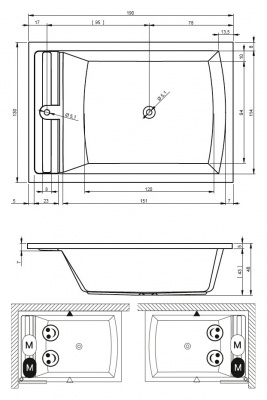 Ванна акриловая RIHO SAVONA (BB7900500000000)
