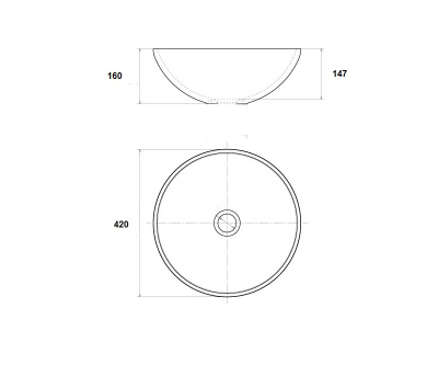 Раковина-чаша Bronze de Luxe Melody 400х400х140 (2241)