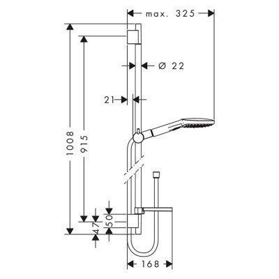 Душевой гарнитур Hansgrohe - Raindance Select E (26621000)