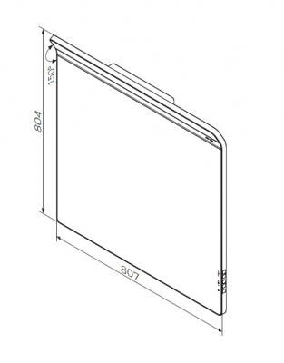Зеркало настенное с LED-подсветкой и системой антизапотевания, 80 см AM.PM Inspire 2.0 (M50AMOX0801SA)