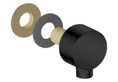 Шланговое подсоединение AQUATEK, матовый черный (AQ2454MB)