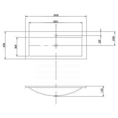 Раковина накладная Акватон - Премьер М 1000 (1A70473KPR010)