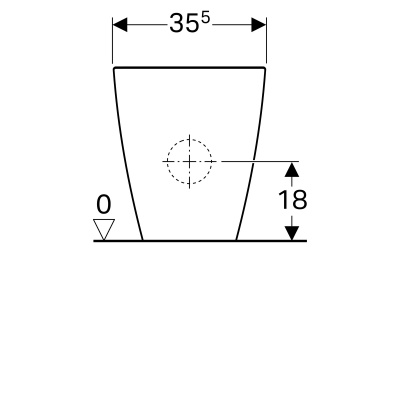 Чаша напольного унитаза безободковая Geberit iCon Square (200930000)