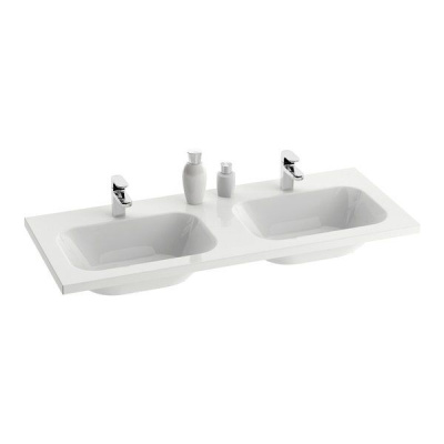 Сдвоенный умывальник Ravak Chrome 1200 с открытым переливом (XJG01112000)