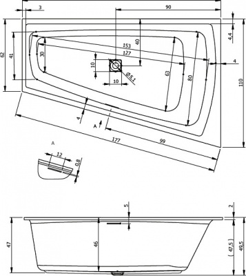Ванна акриловая RIHO STILL SMART L 170x110 (BR0400500000000) Ванна акриловая RIHO STILL SMART L 170x110 (BR0400500000000)