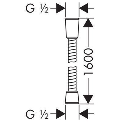 Металлический шланг Hansgrohe - Sensoflex 1.60 м ½’ (28136000)
