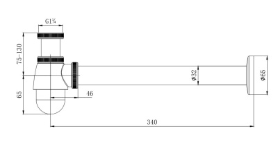 Сифон для биде AQUATEK (AQ6018CR)