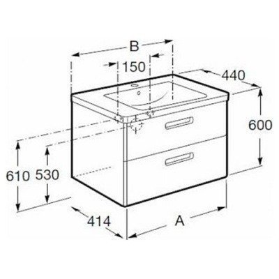 Модуль д/умывальника Roca - the Gap 60 см виноград (ZRU9302742)