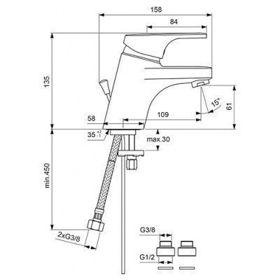 Смеситель для раковины Vidima - Form (BA061AA)