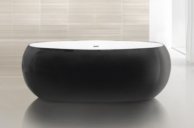 Акриловая ванна BELBAGNO (BB18-NERO/BIA)