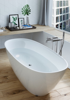 Ванна из материала Stonex® Roca Ariana 165х75 овальная белая (248470000) Ванна из материала Stonex® Roca Ariana 165х75 овальная белая (248470000)