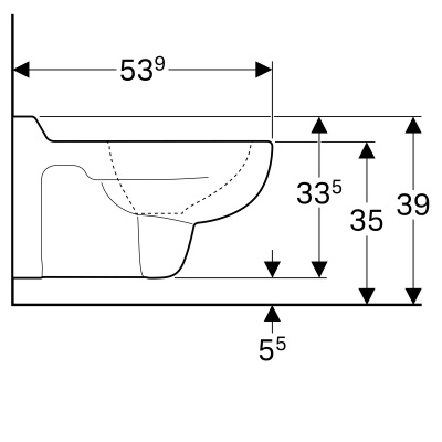 Унитаз подвесной Geberit Bambini (201700000)